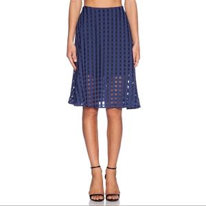 NBD Right Now Plaid Midi Skirt